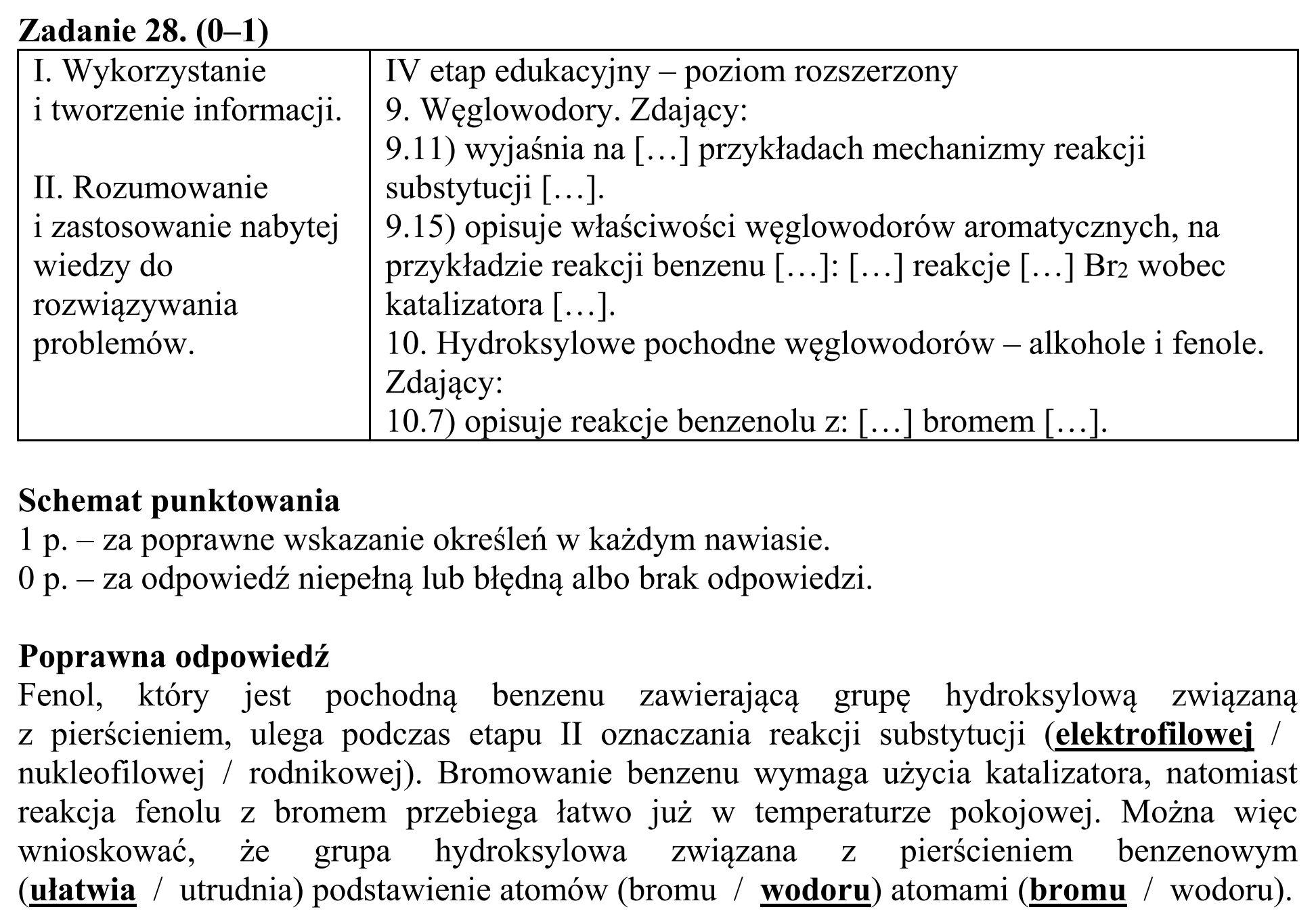 Matura, maj 2017, odpowiedź do zadania 28