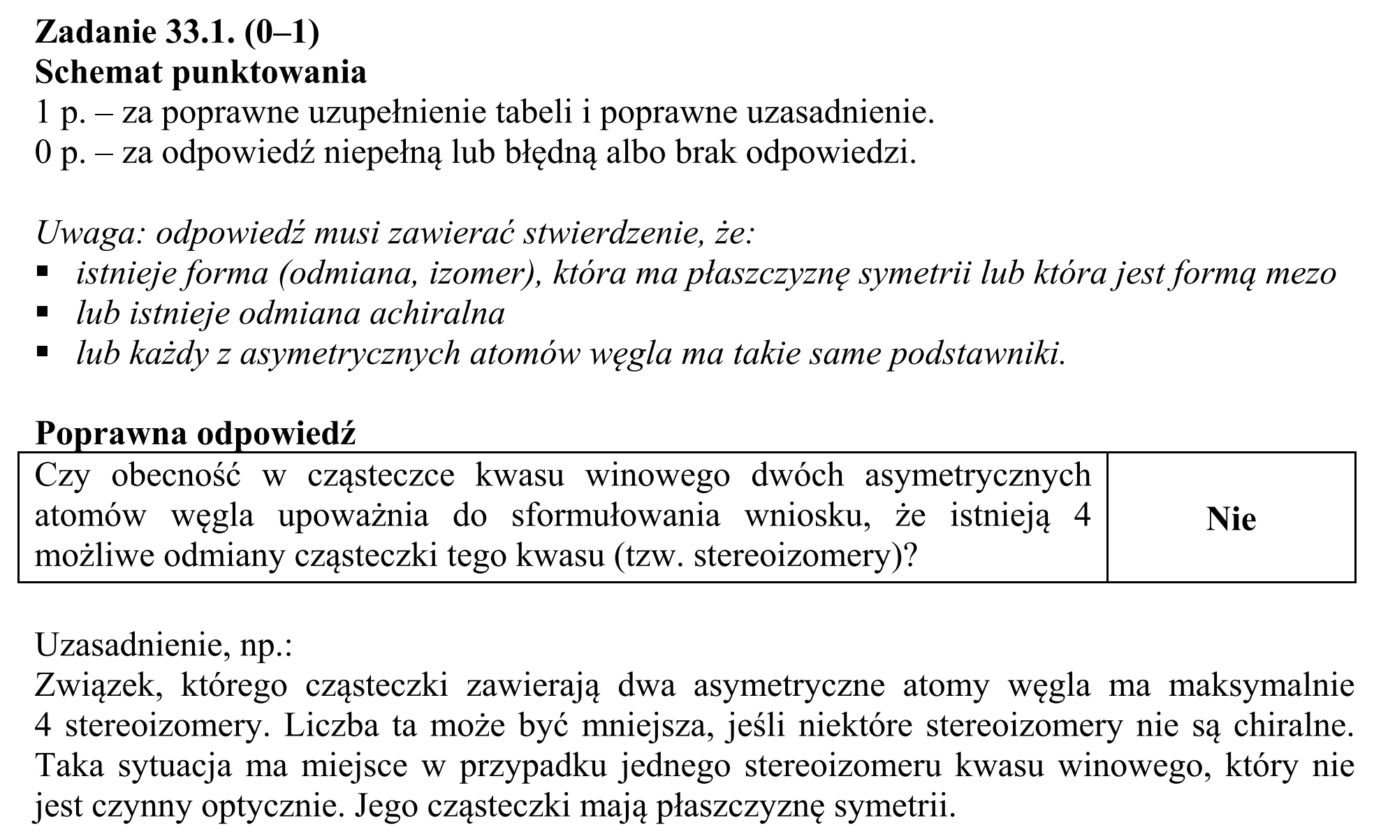 Matura, maj 2017, odpowiedź do zadania 33.1