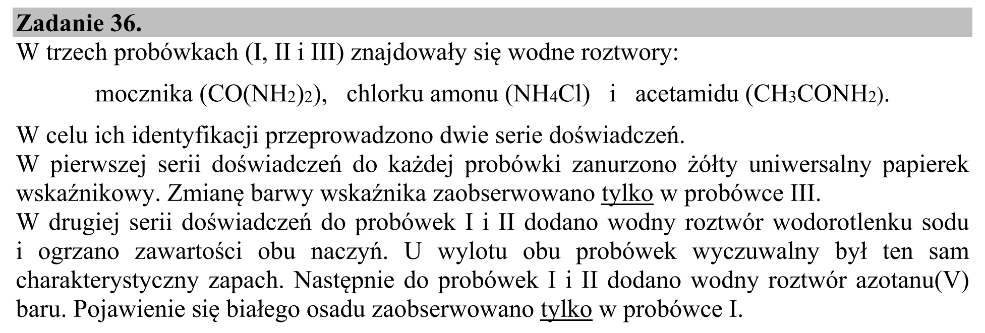 Matura, maj 2017, wstęp zadania 36