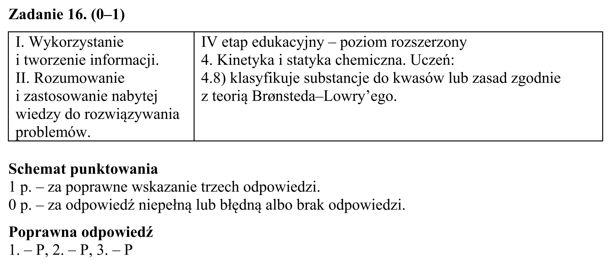Matura, maj 2018, odpowiedź do zadania 16