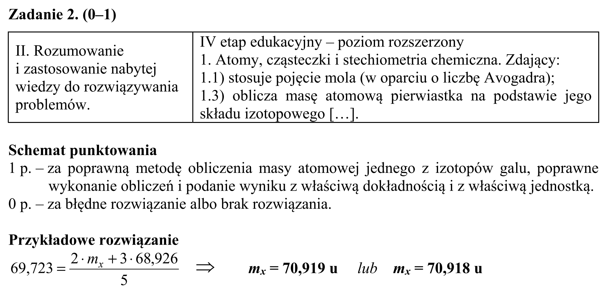 Matura, maj 2018, odpowiedź do zadania 2