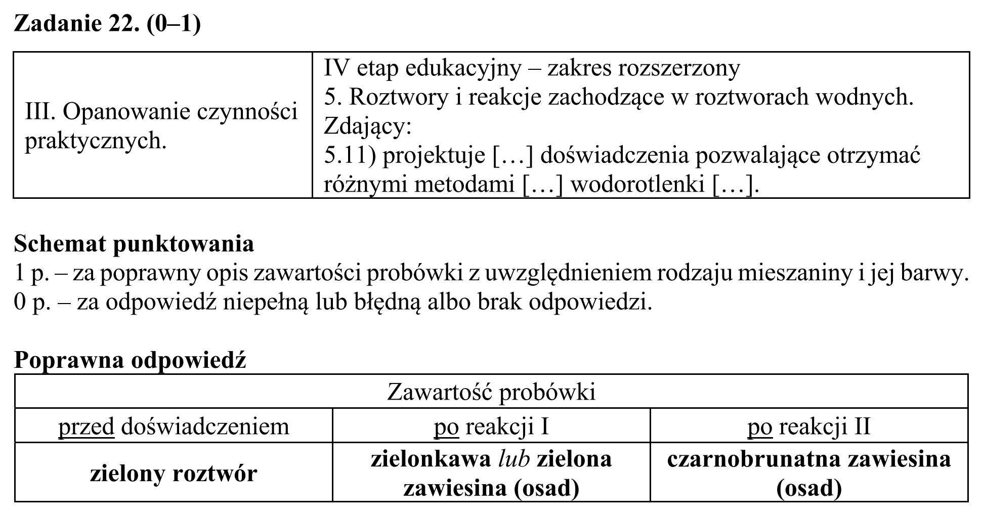 Matura, maj 2018, odpowiedź do zadania 22