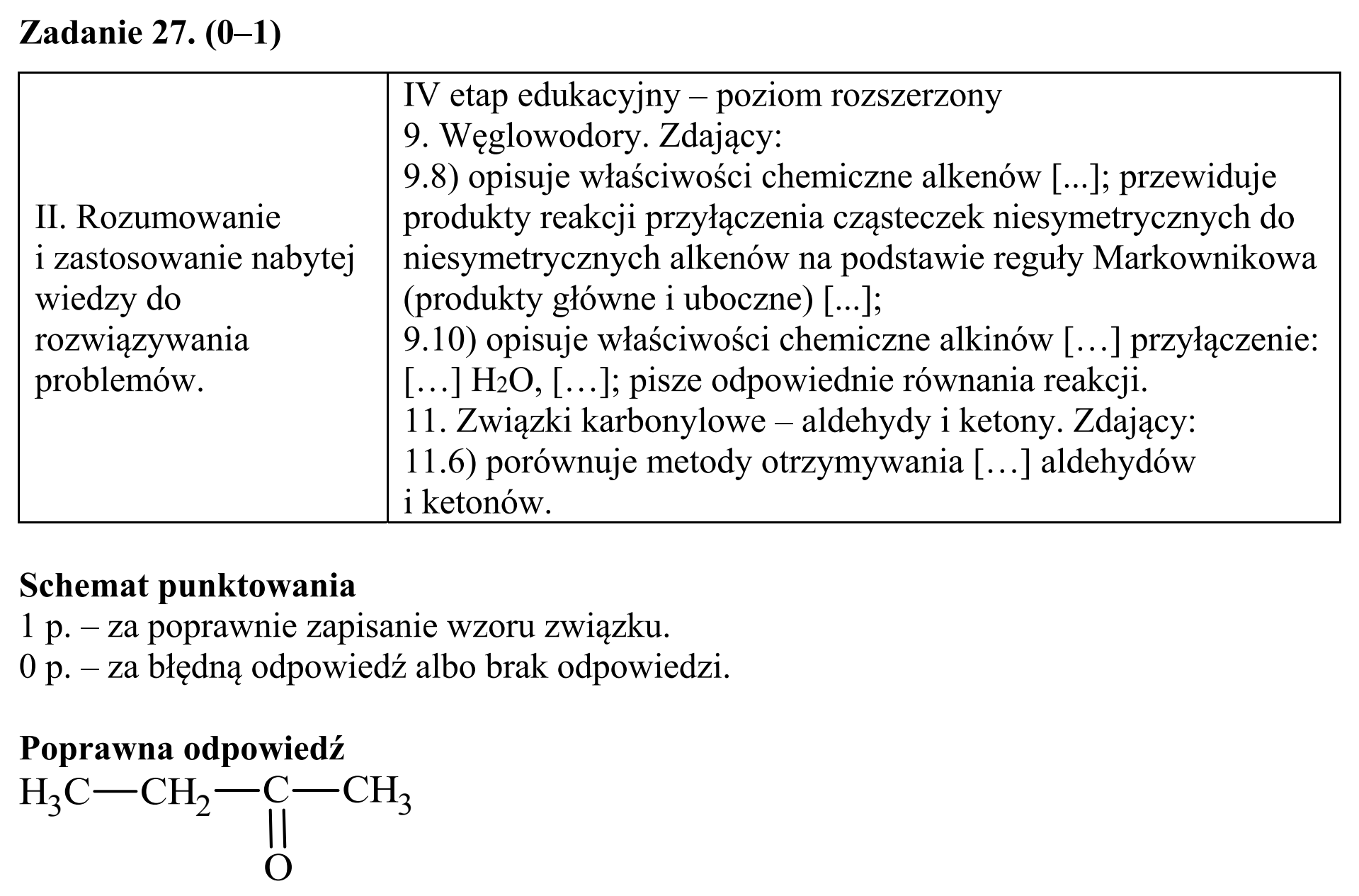 Matura, maj 2018, odpowiedź do zadania 27