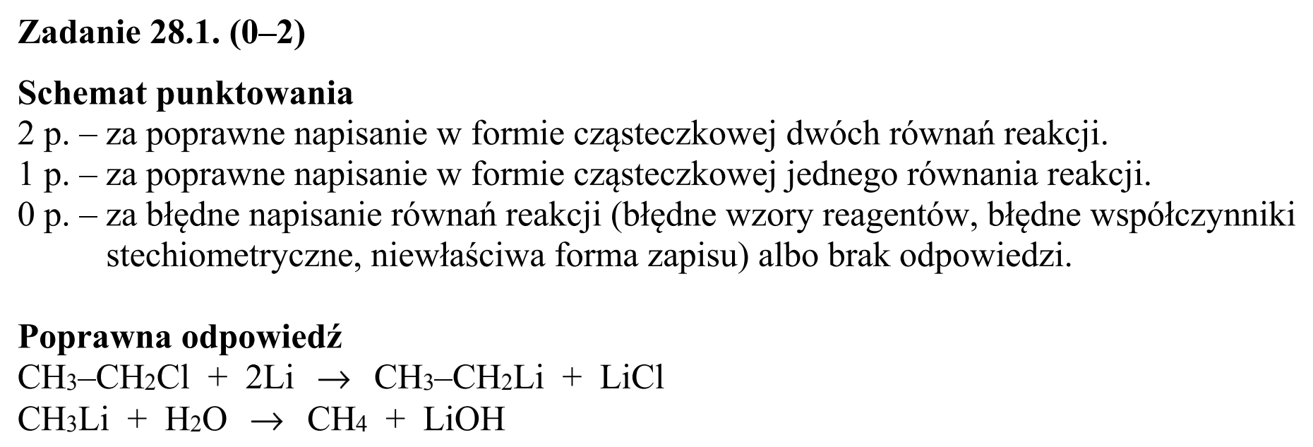Matura, maj 2018, odpowiedź do zadania 28.1