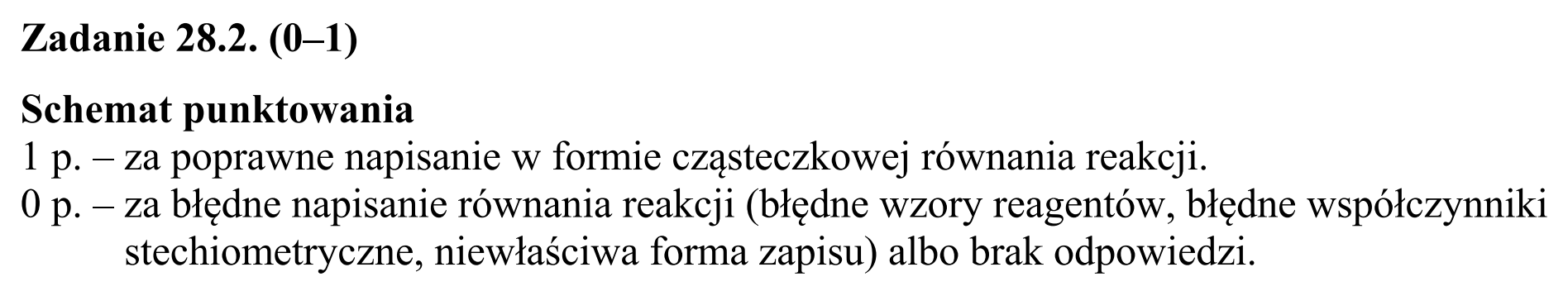 Matura, maj 2018, odpowiedź do zadania 28.2, fragment 1