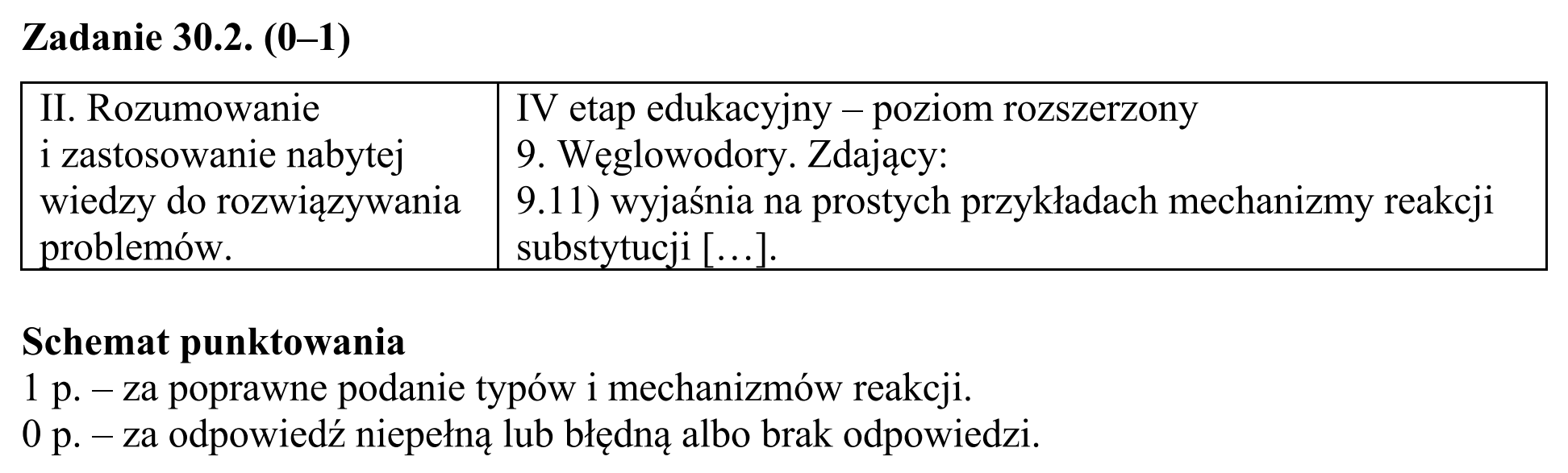 Matura, maj 2018, odpowiedź do zadania 30.2, fragment 1