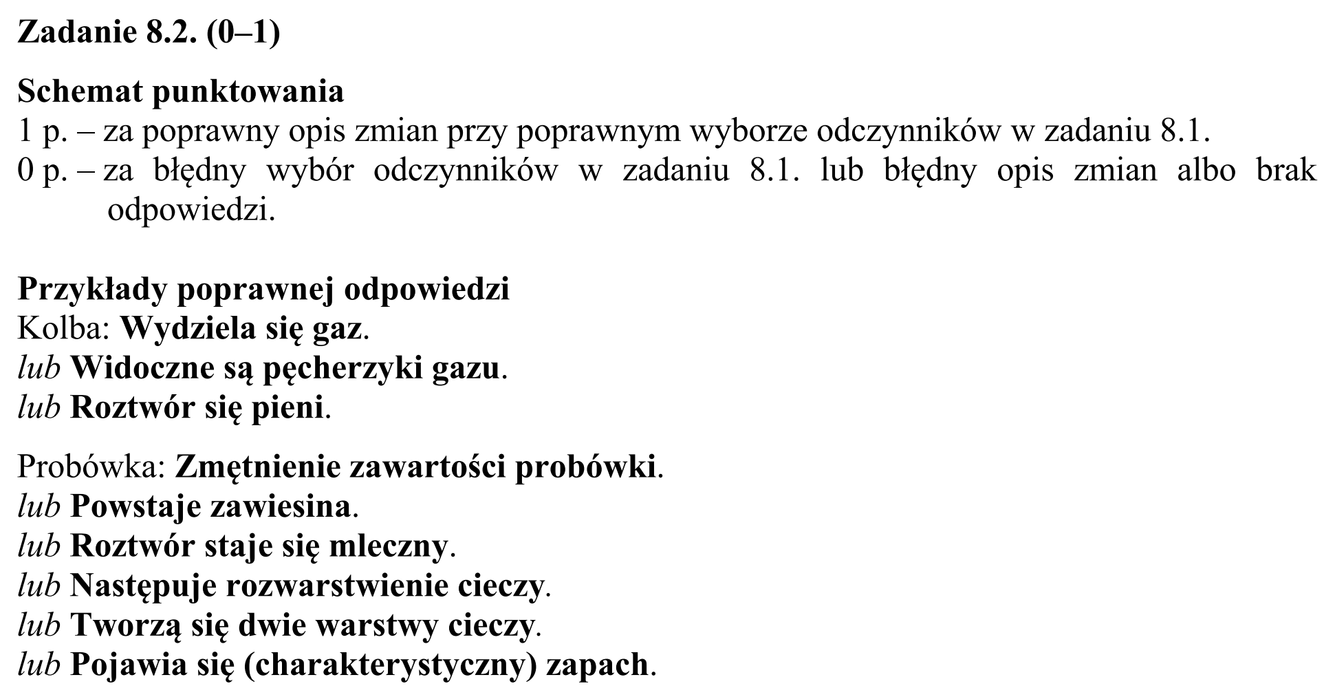 Matura, maj 2018, odpowiedź do zadania 8.2