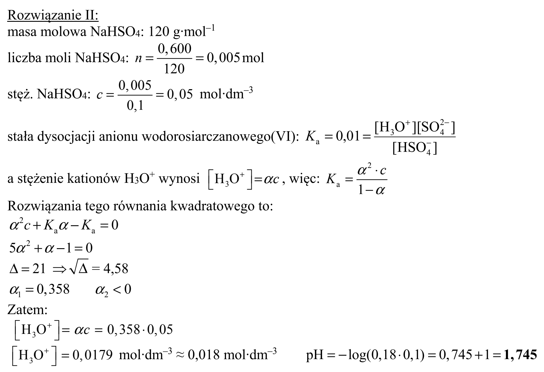 Matura, maj 2018, odpowiedź do zadania 9.2, fragment 2