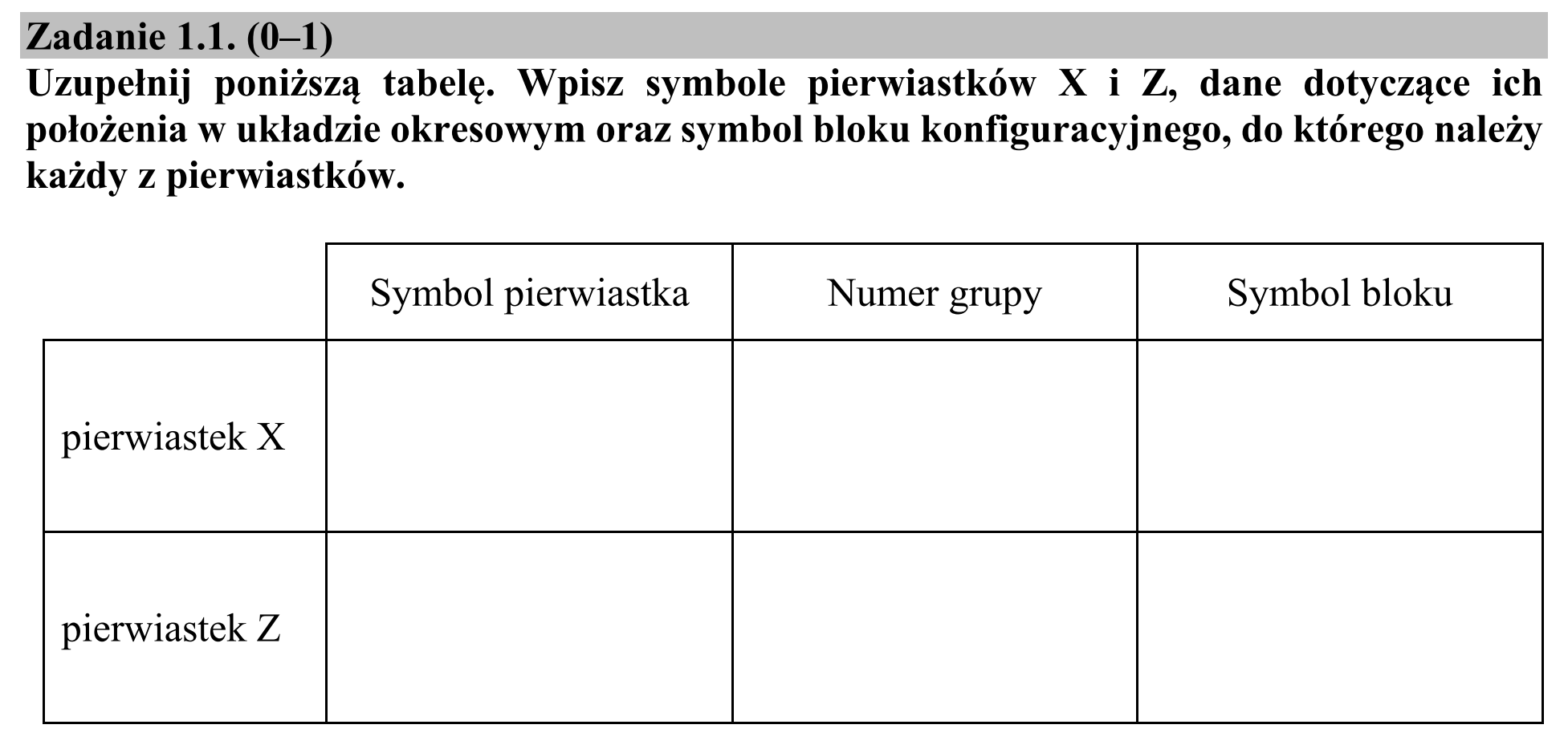 Matura, maj 2018, zadanie 1.1