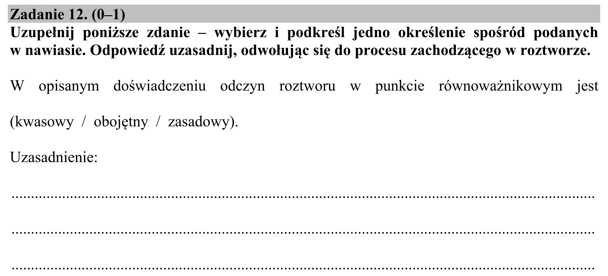 Matura, maj 2018, zadanie 12