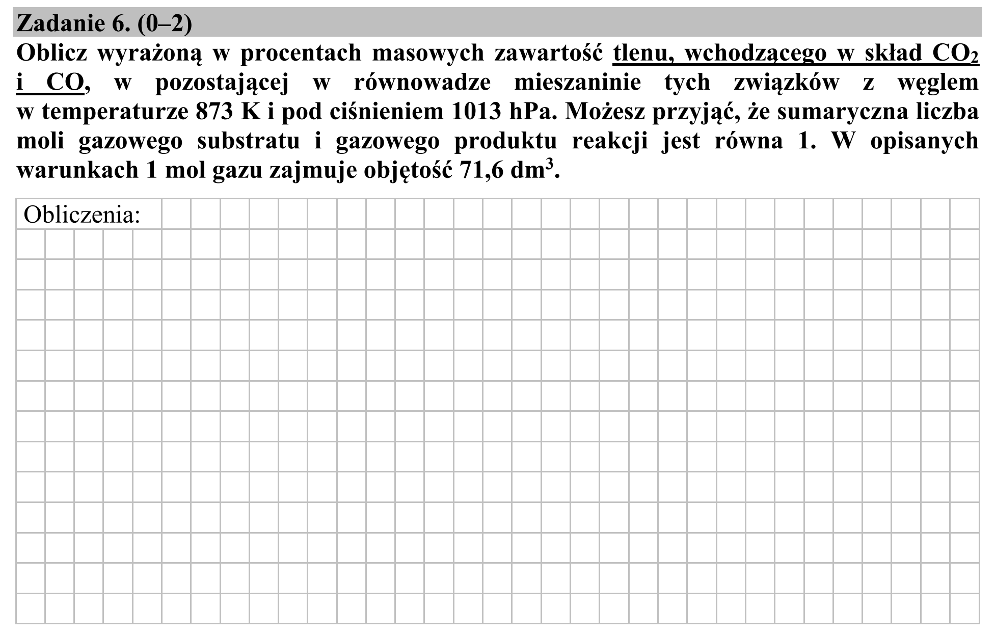 Matura, maj 2018, zadanie 6