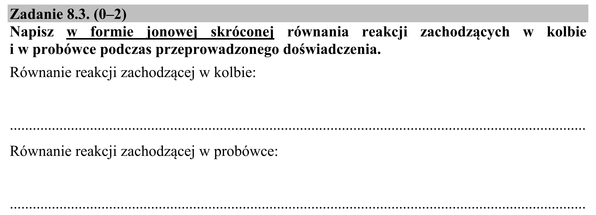Matura, maj 2018, zadanie 8.3