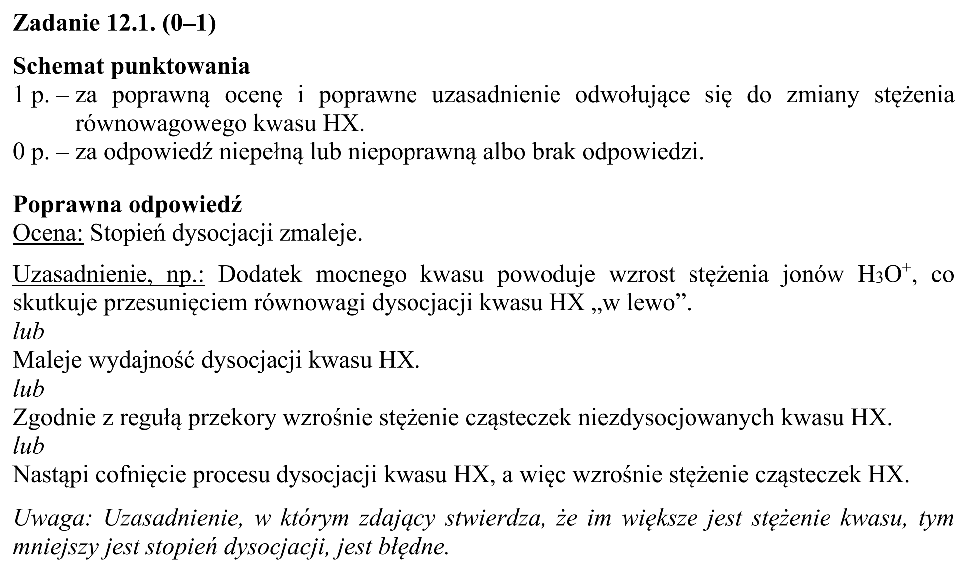 Matura, maj 2019, odpowiedź do zadania 12.1
