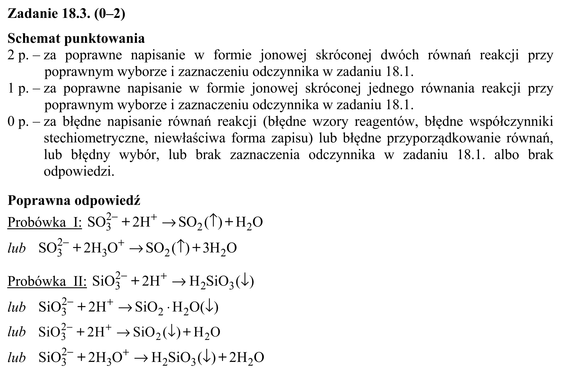 Matura, maj 2019, odpowiedź do zadania 18.3, fragment 1