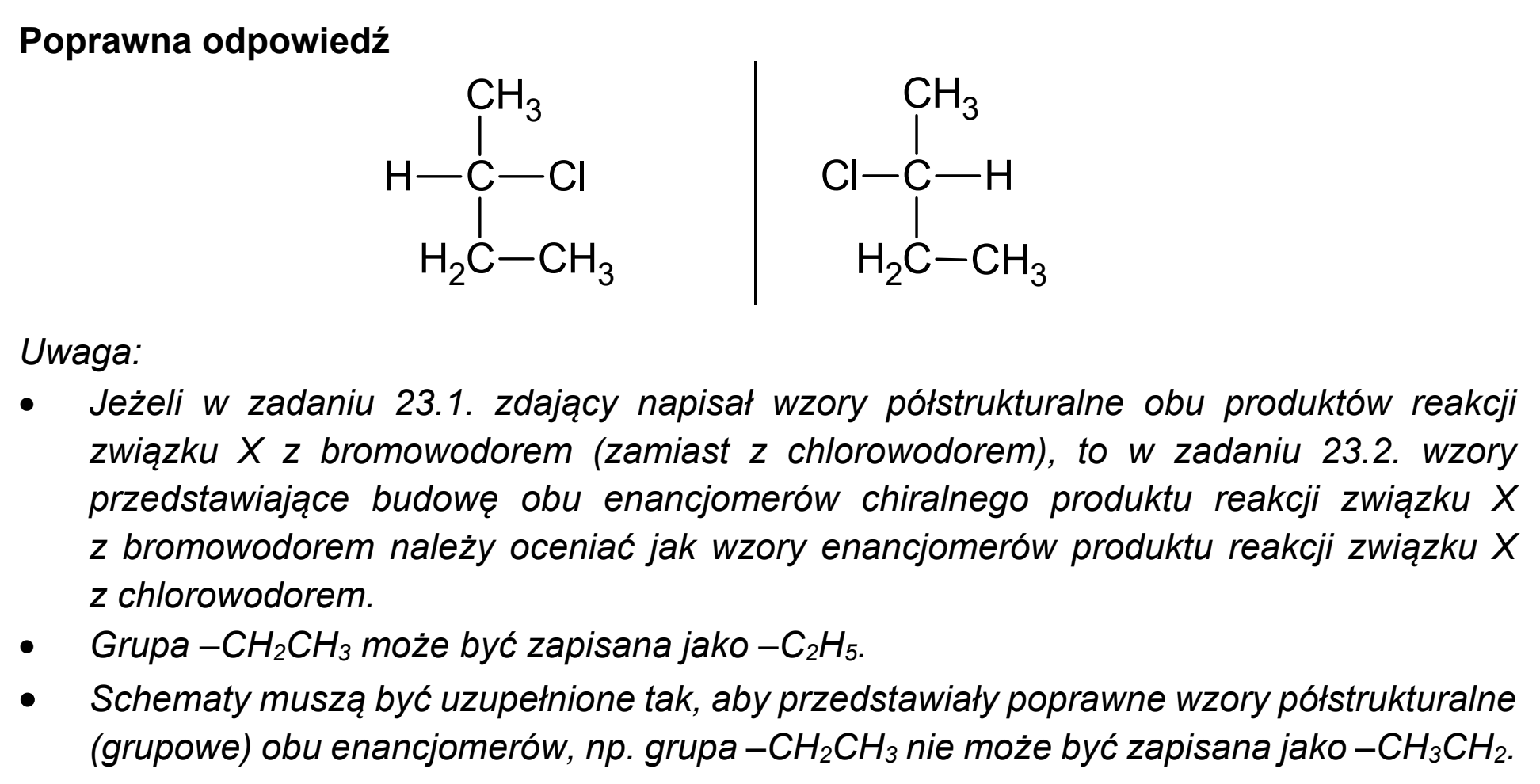 Matura, maj 2020, odpowiedź do zadania 23.2, fragment 2