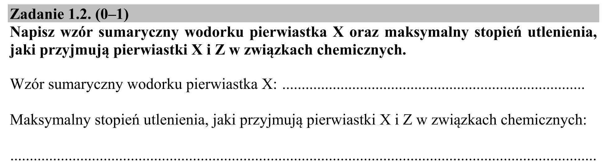 Matura, maj 2020, zadanie 1.2