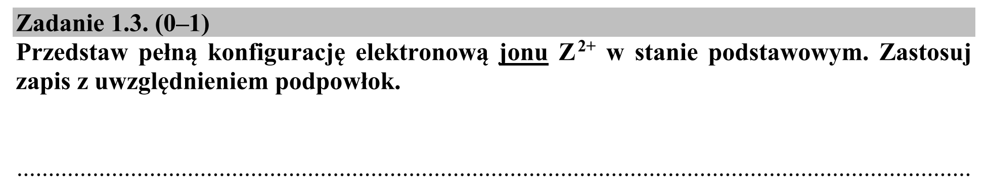 Matura, maj 2020, zadanie 1.3
