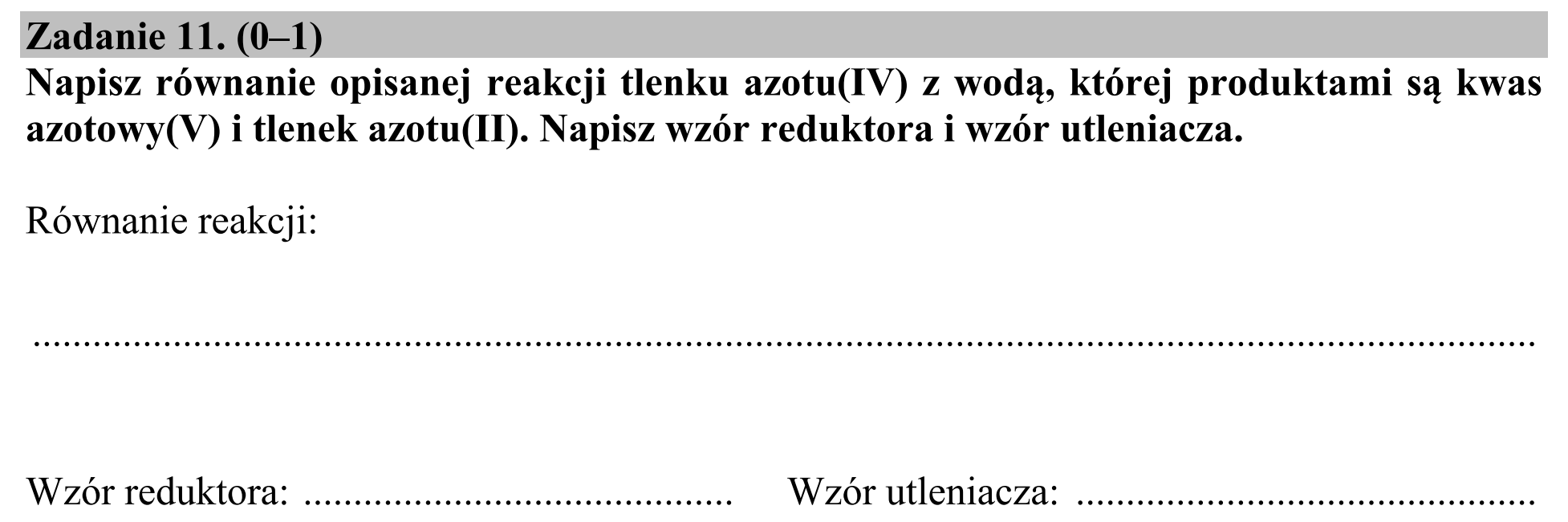 Matura, maj 2020, zadanie 11