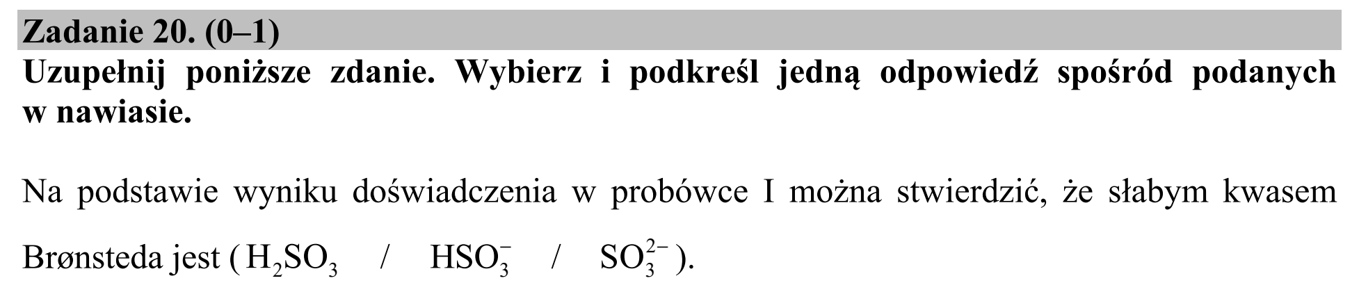 Matura, maj 2020, podgląd zadania 20