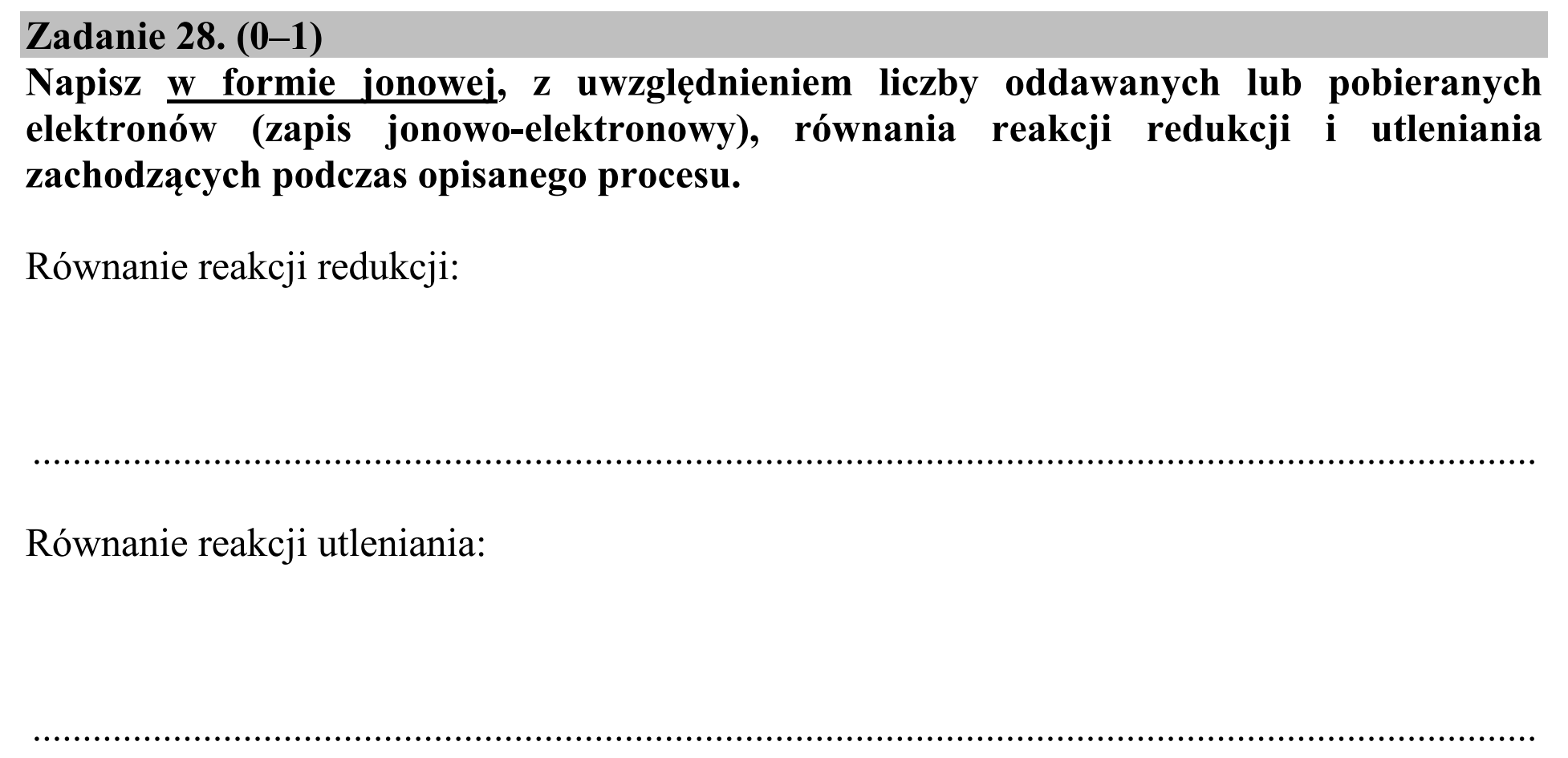 Matura, maj 2020, zadanie 28