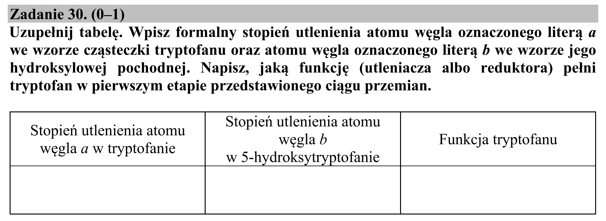 Matura, maj 2020, podgląd zadania 30
