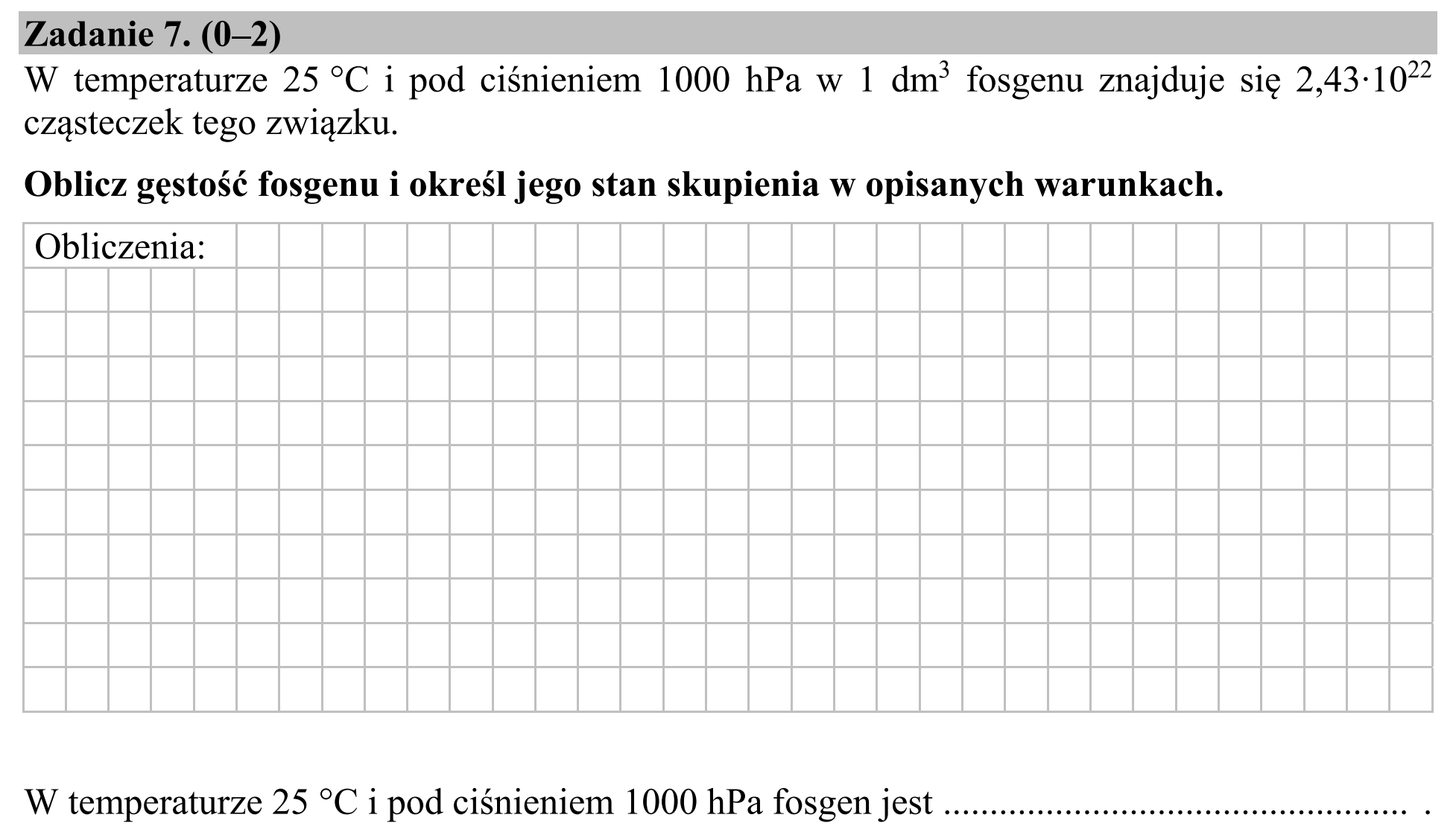 Matura, maj 2020, zadanie 7