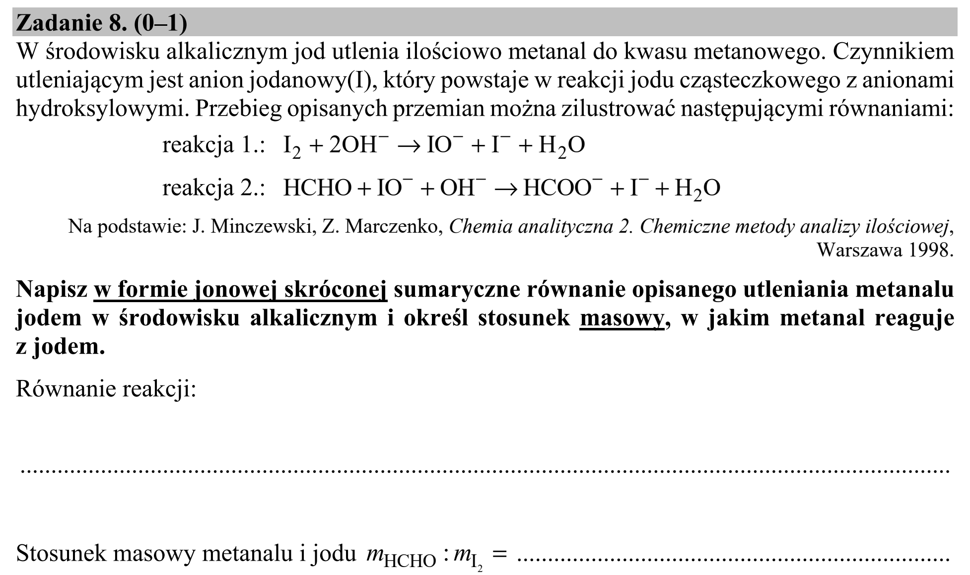 Matura, maj 2020, zadanie 8