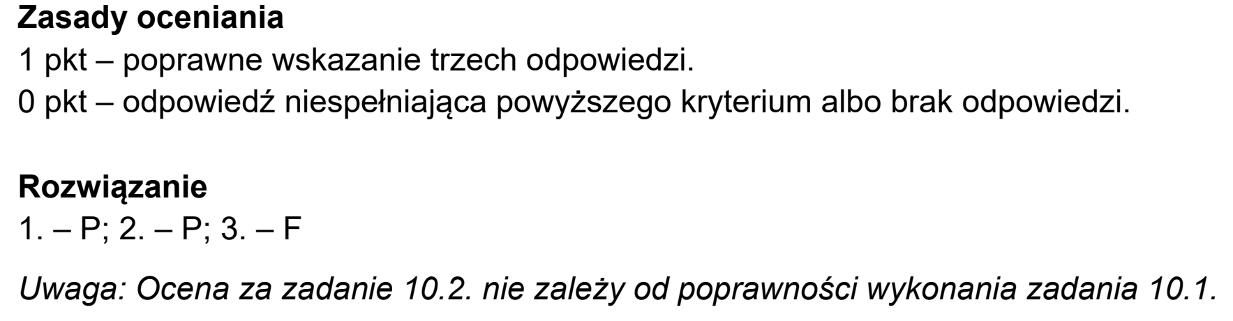 Matura, maj 2021, odpowiedź do zadania 10.2