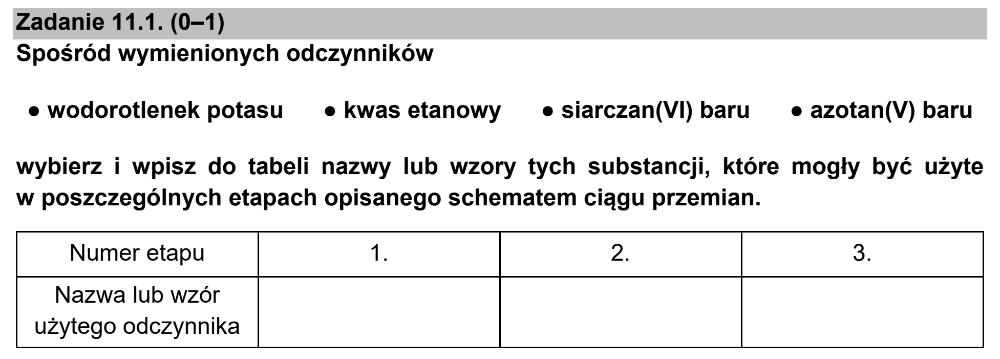 Matura, maj 2021, zadanie 11.1