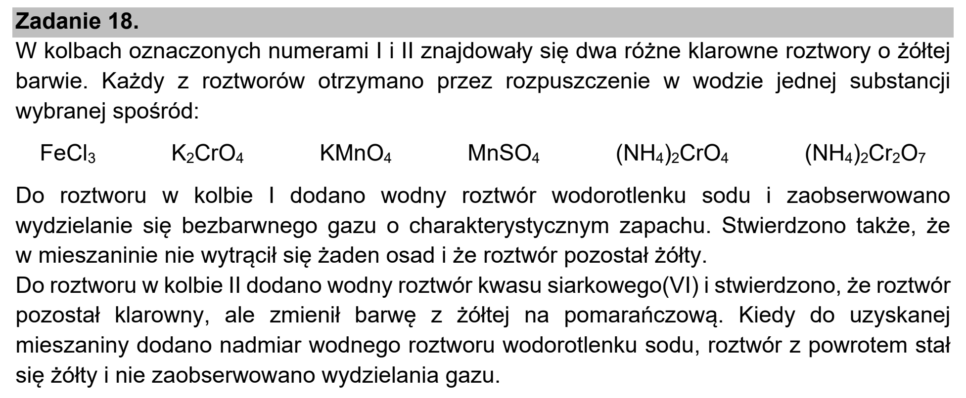 Matura, maj 2021, wstęp zadania 18