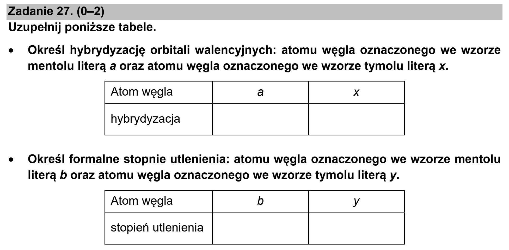 Matura, maj 2021, podgląd zadania 27