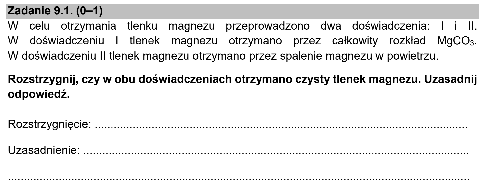 Matura, maj 2021, podgląd zadania 9