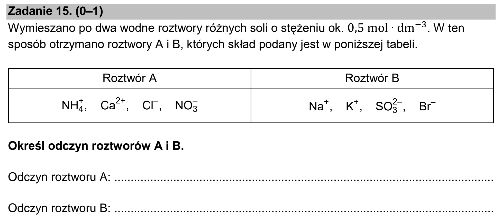 Matura, maj 2023, zadanie 15