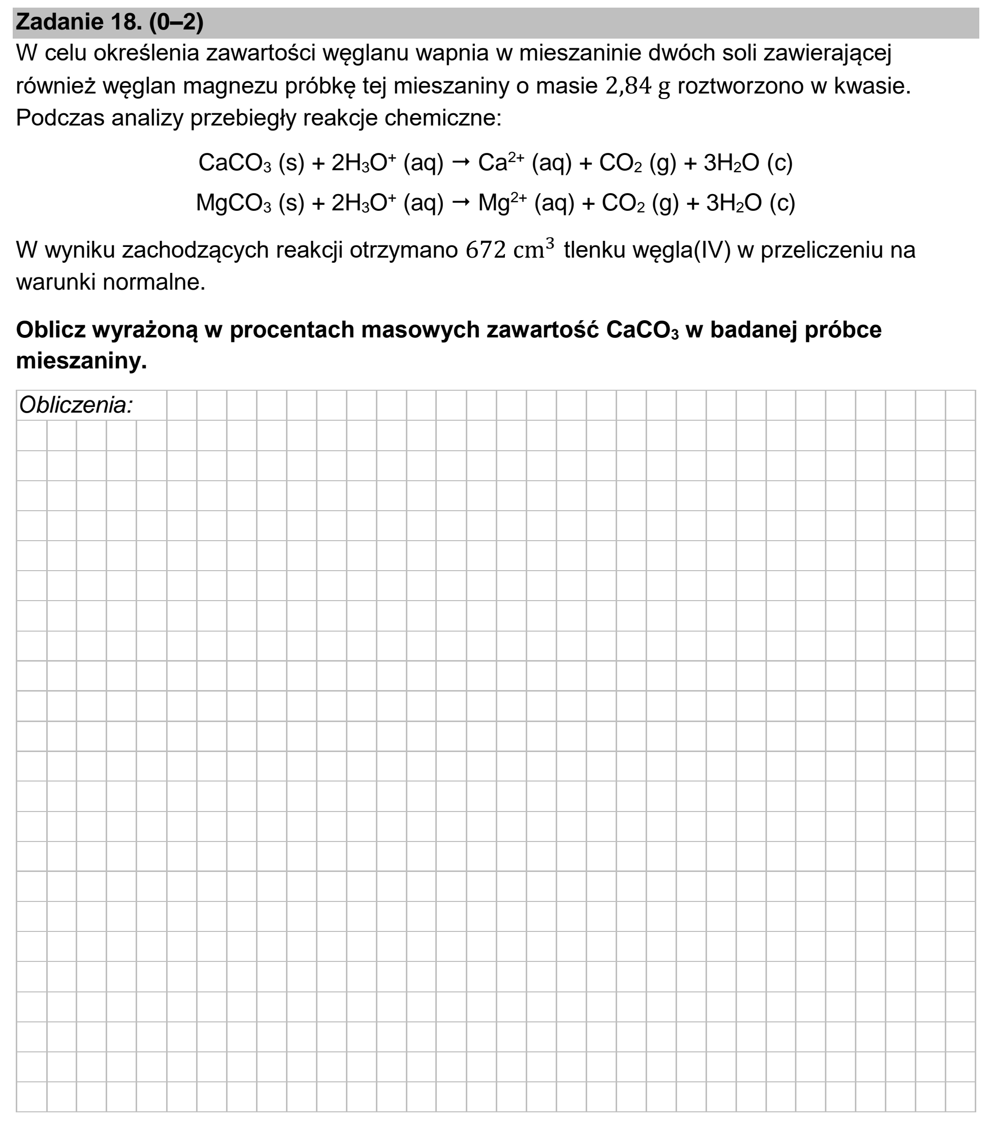 Matura, maj 2023, zadanie 18