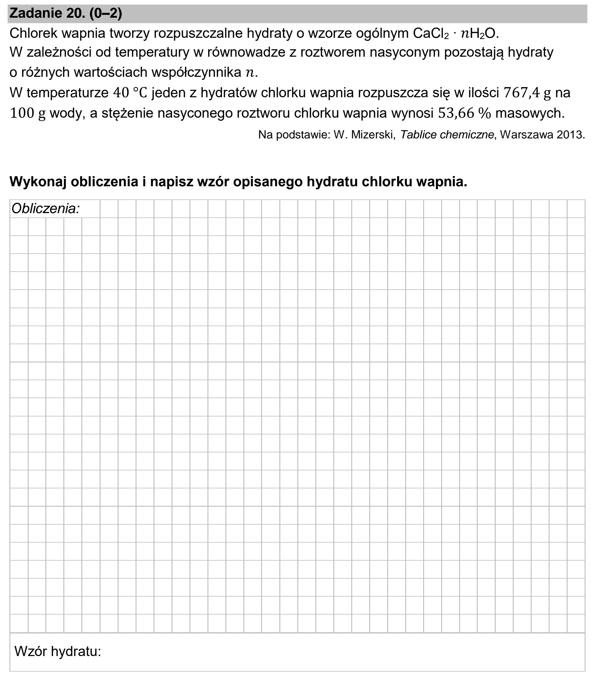 Matura, maj 2023, zadanie 20