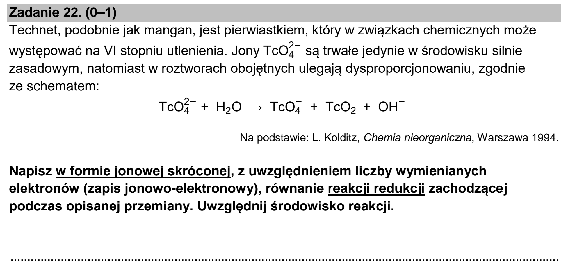 Matura, maj 2023, zadanie 22
