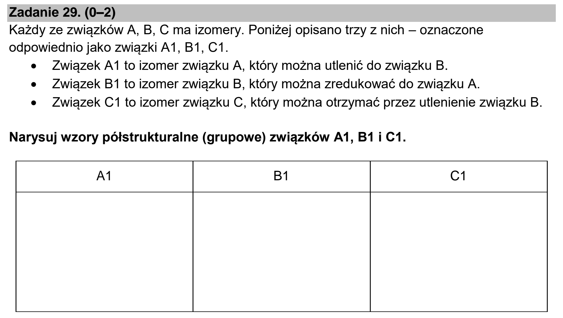 Matura, maj 2023, zadanie 29