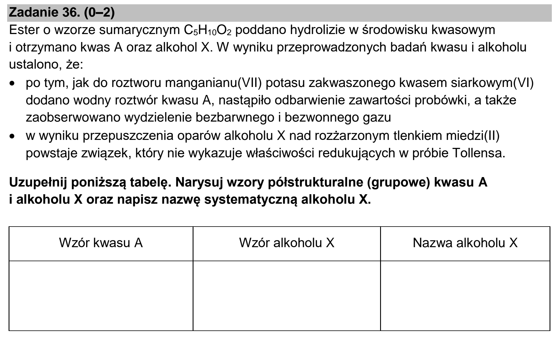 Matura, maj 2023, zadanie 36
