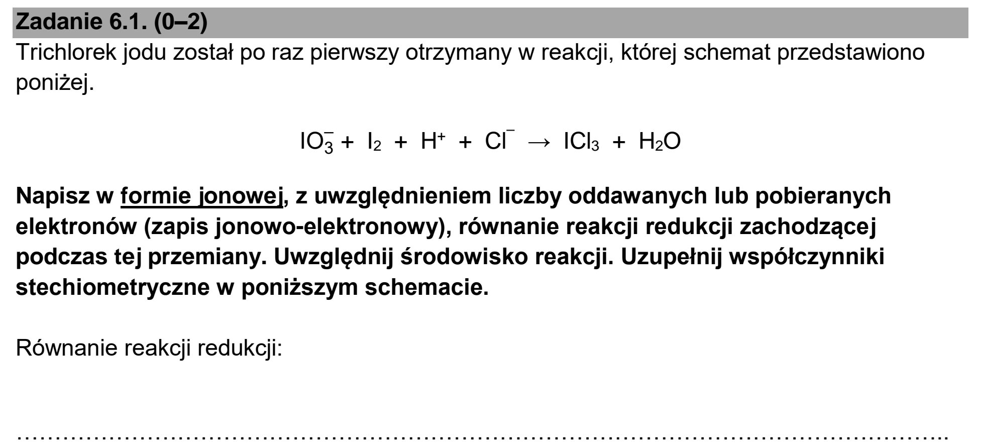 Matura, maj 2025, zadanie 6.1