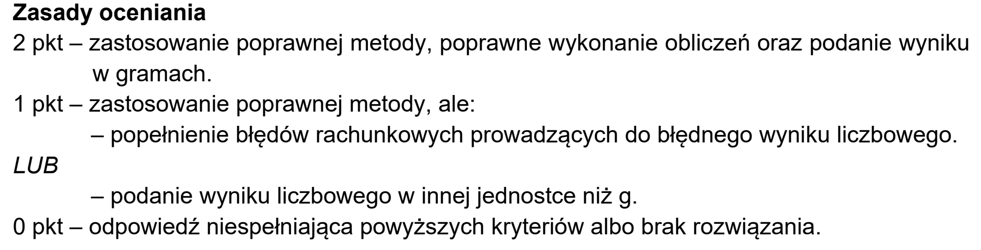Matura próbna, marzec 2021, odpowiedź do zadania 19.2