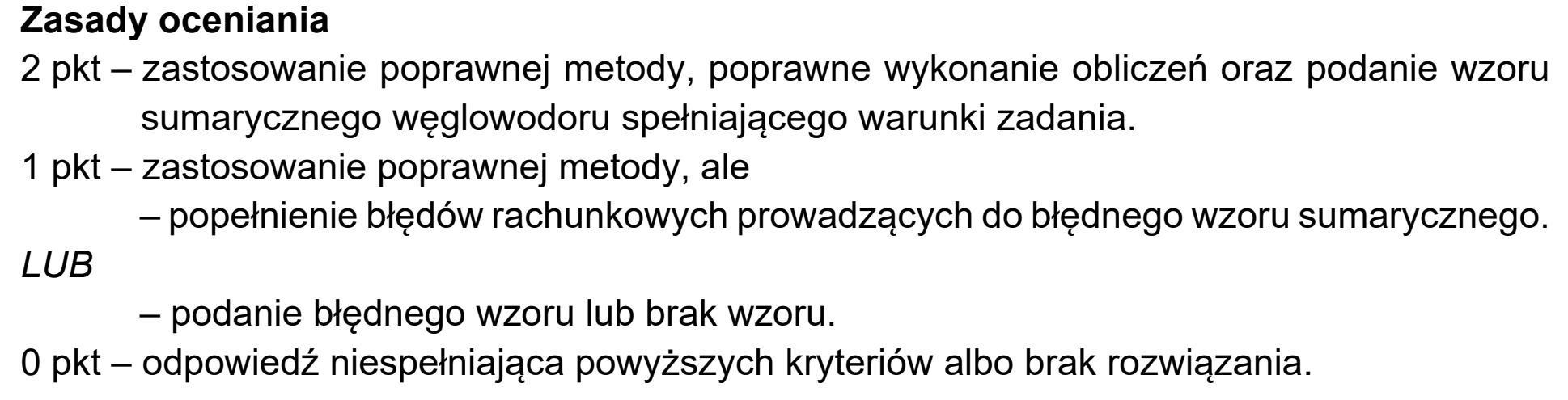 Matura próbna, marzec 2021, odpowiedź do zadania 22