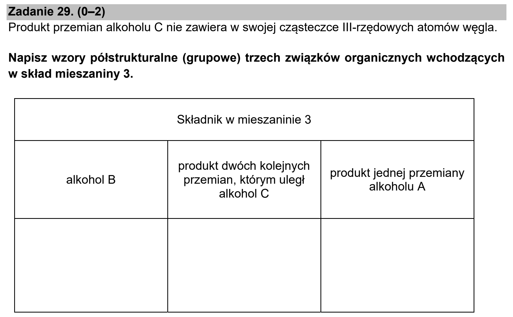 Matura próbna, marzec 2021, podgląd zadania 29