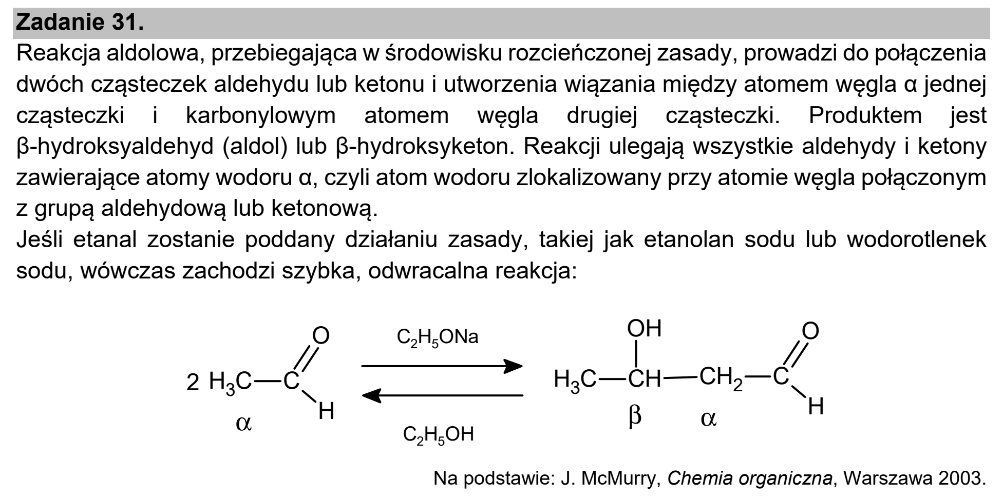 Matura próbna, marzec 2021, wstęp zadania 31