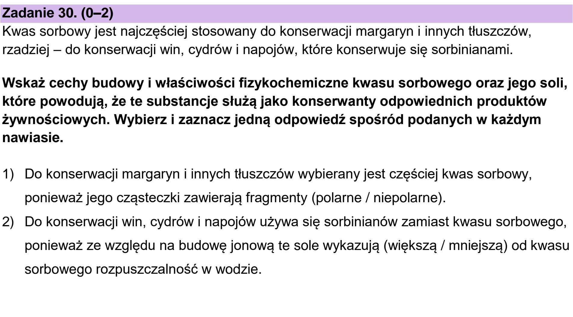Matura dodatkowa, czerwiec 2023, zadanie 30