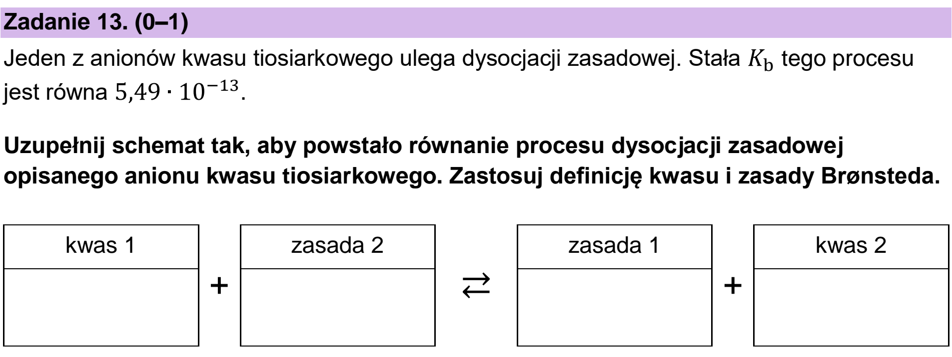 Matura dodatkowa, czerwiec 2026, zadanie 13