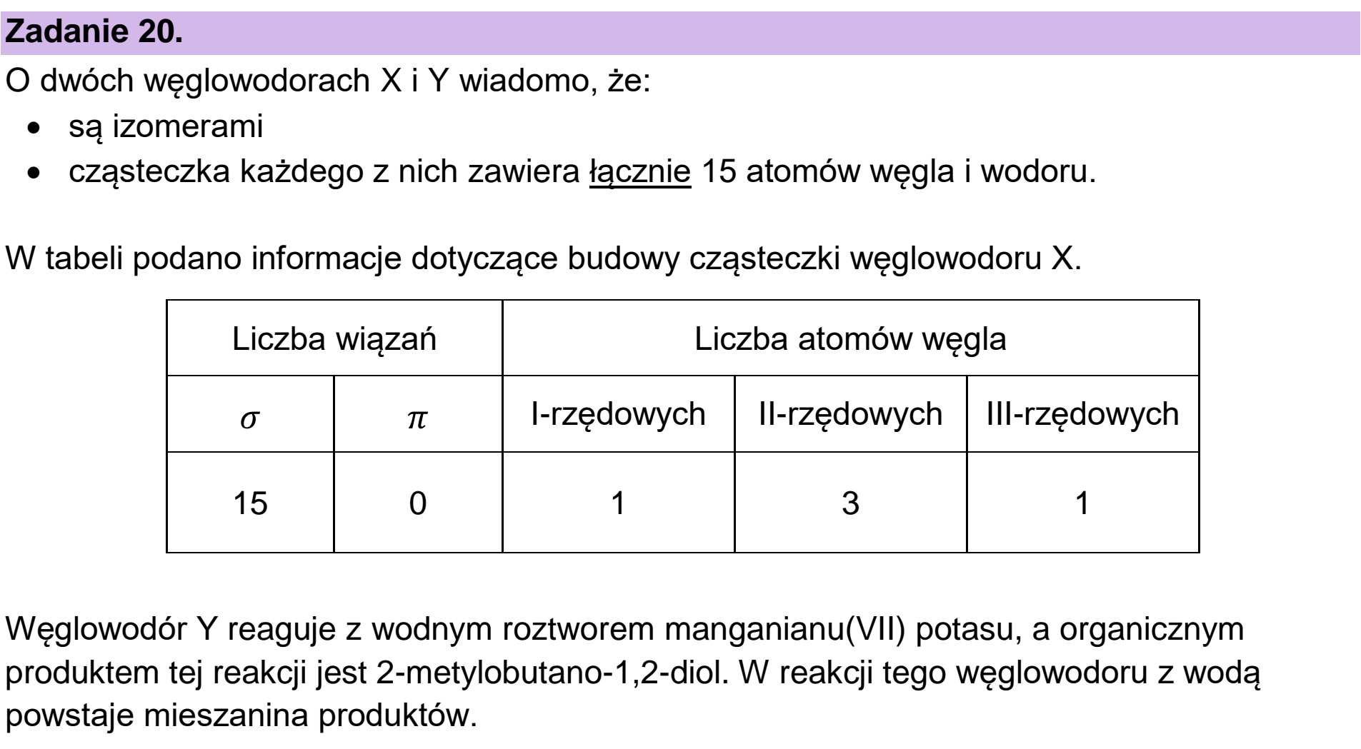Matura dodatkowa, czerwiec 2026, wstęp zadania 20