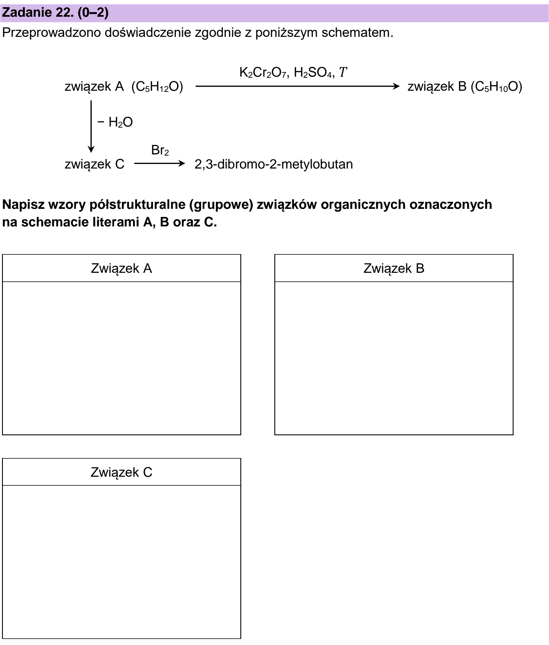 Matura dodatkowa, czerwiec 2026, zadanie 22