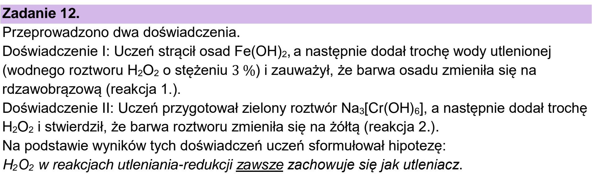 Matura próbna, grudzien 2022, wstęp zadania 12