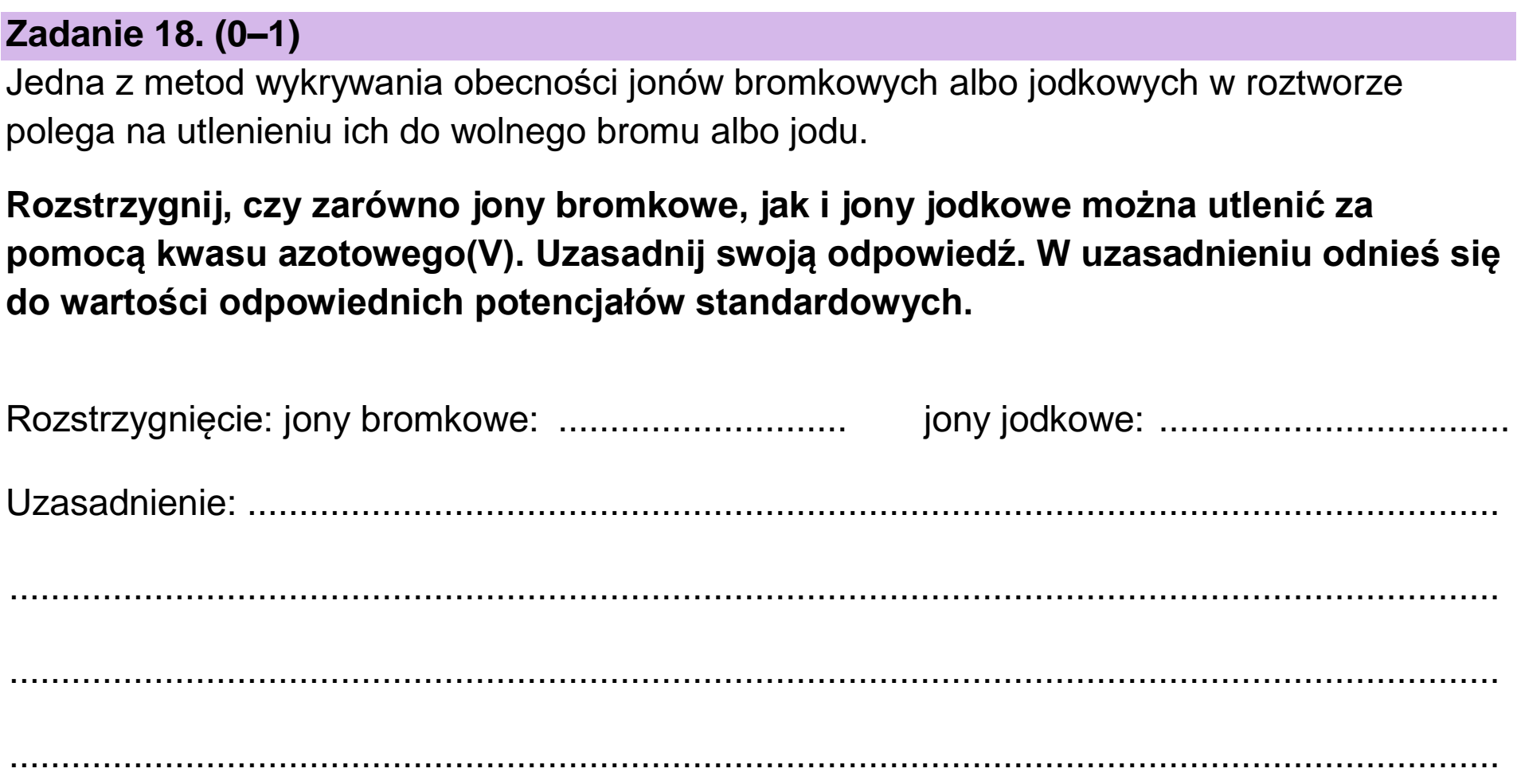 Matura próbna, grudzien 2022, podgląd zadania 18
