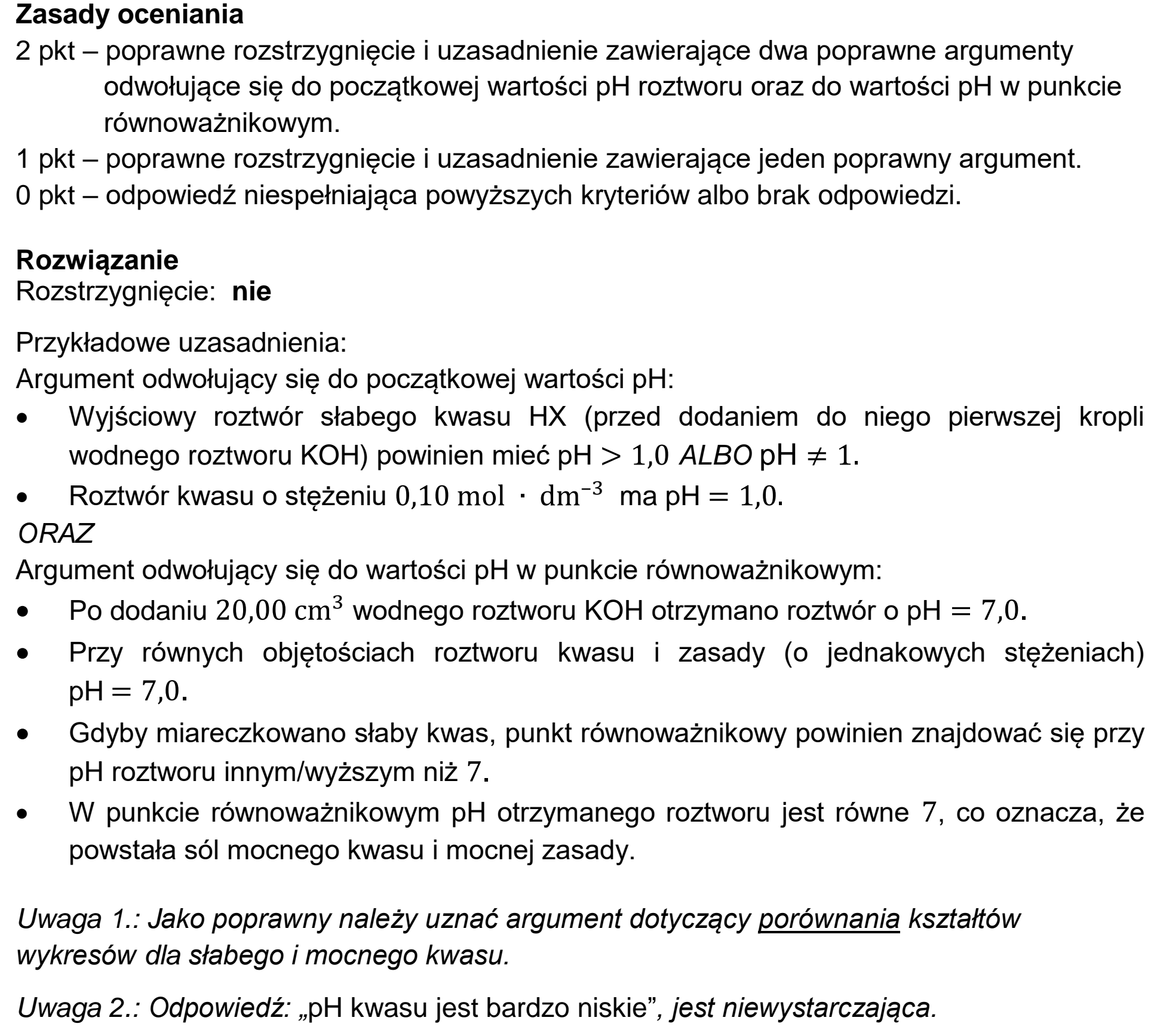 Matura, maj 2023, odpowiedź do zadania 10
